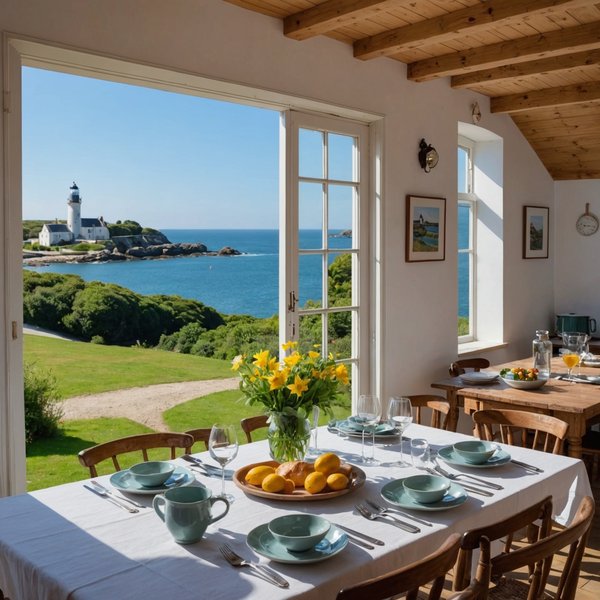 Où trouver une maison de vacances en Bretagne avec des cours de cuisine et des visites de phares?
