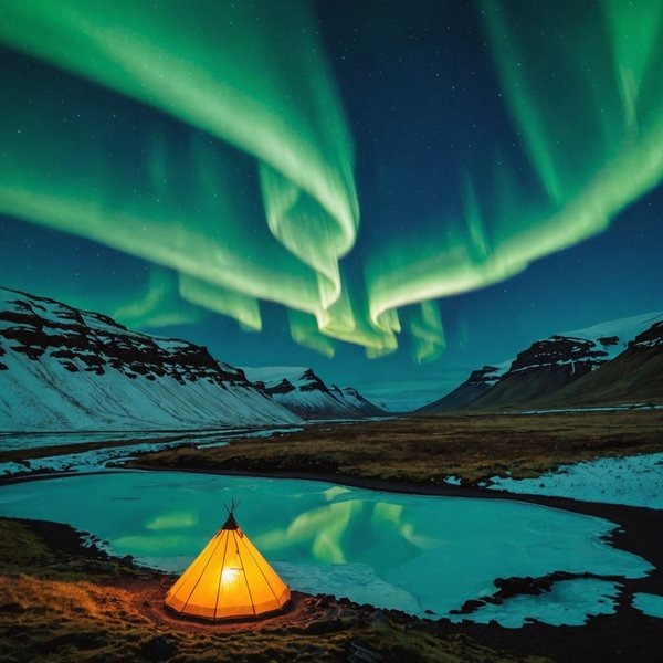 Quels hébergements en Islande offrent des excursions pour observer les aurores boréales et des bains dans des sources chaudes?